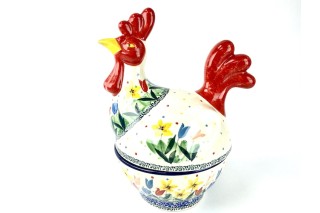  D61 Bunzlau Haantje bewaarschaaltje U5114 Unikat Overig